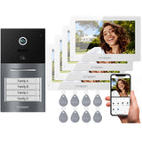 TMEZON WiFi Video Door Intercom System, 7" IP Color Touchscreen with 1080P Doorbell, 2-Wire Doorphone, Two-Way Audio, Human Detection, 3 Unlocking Methods & App Control