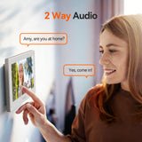 TMEZON 2 Wires Intercom System, HD Monitor with 1080P Doorbell, 2-Way Audio, Remote Unlock, 3 Unlocking, APP/ RFID/ Monitor, Used in 1 & 2 Families