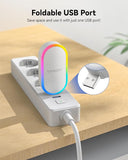 TMEZON Wireless Doorbell with USB Receiver, 60 Melodies, 5 Volume Levels, Colorful RGB Doorbell for Home, Plug & Play MZ-DC1