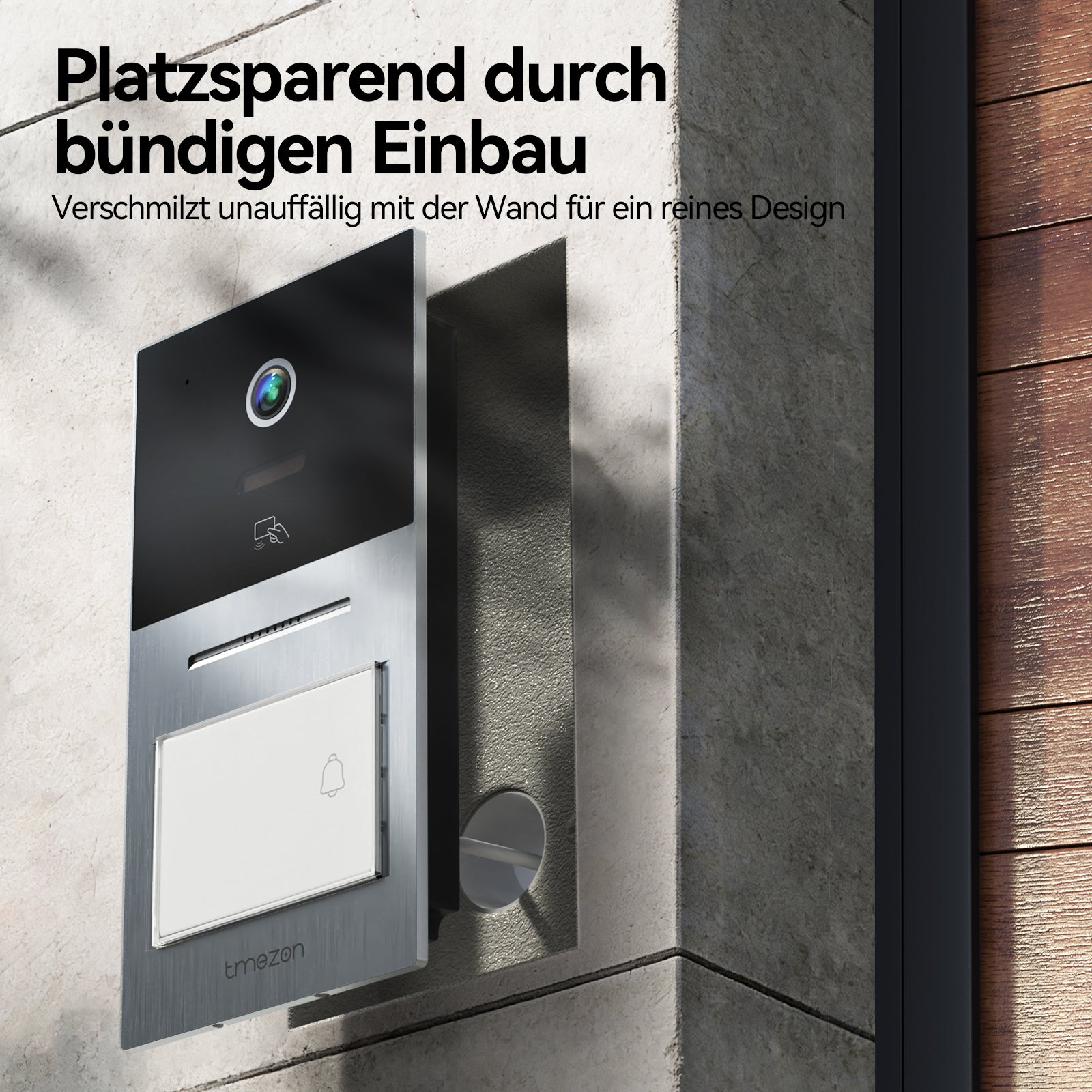 TMEZON WiFi Video Door Intercom System, 7" IP Color Touchscreen with 1080P Doorbell, 2-Wire Doorphone, Two-Way Audio, Human Detection, 3 Unlocking Methods & App Control