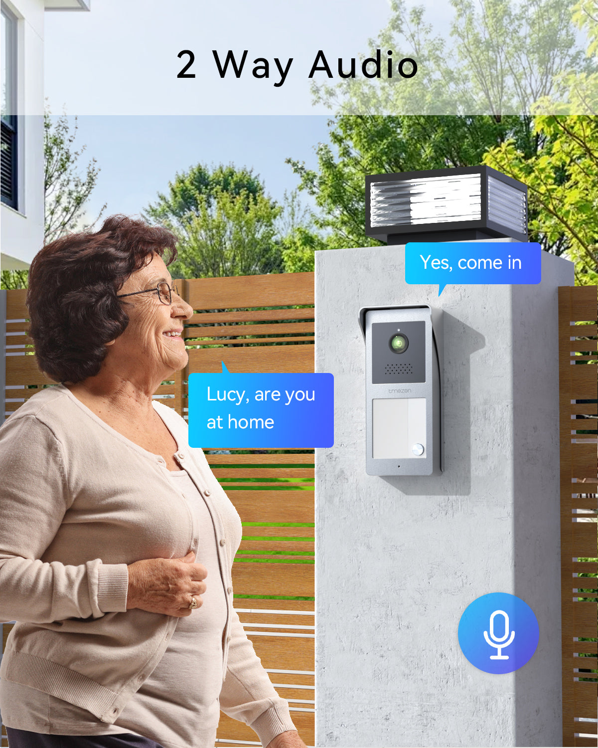 TMEZON 2-Wire Video Door Intercom System, Intercom with Door Opener, 7-inch Monitor and HD Doorbell Camera, 2-Way Audio, Night Vision, 16 Ringtones, DC32V