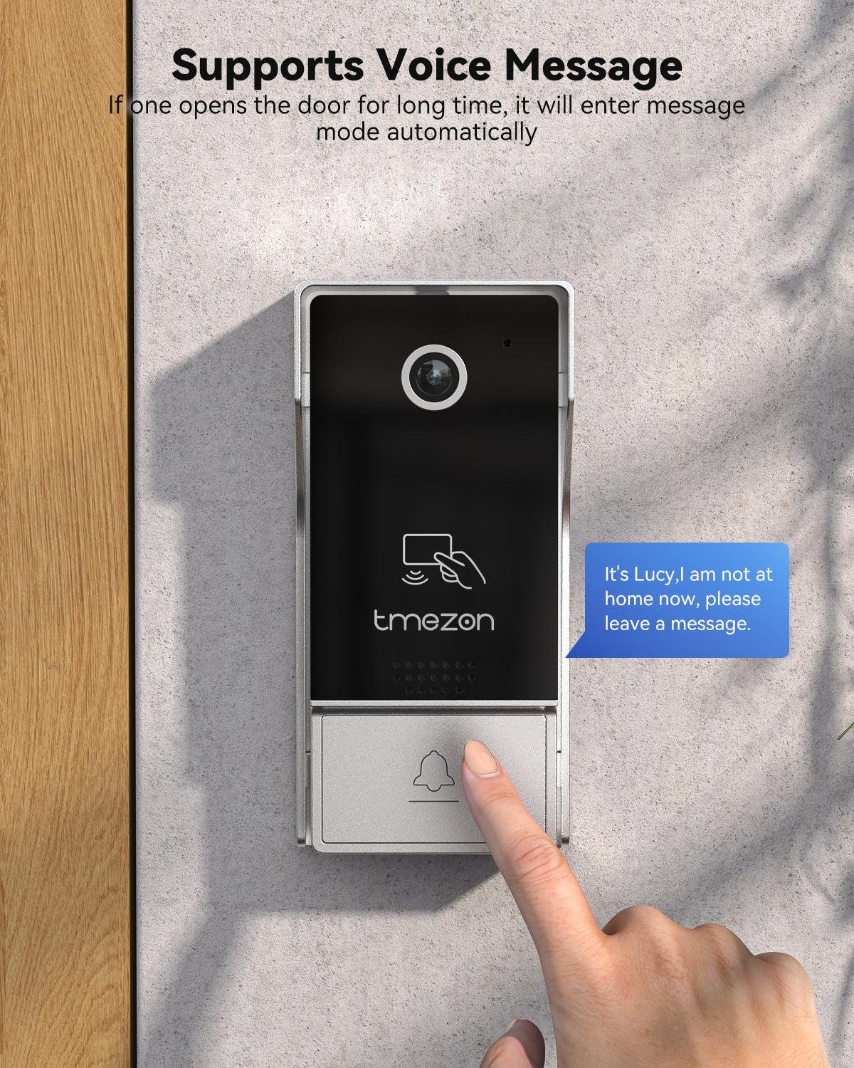 TMEZON 7" IP Touch Screen & HD 1080P Doorbell System, 4 Wire Intercom Doorphone, 2 Ways Audio, APP Control, Unlocking with Monitor, APP & RFID Tags