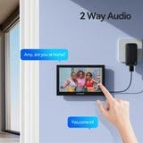 TMEZON Wireless WiFi Video Doorbell with 7" Touchscreen, 1080P HD Doorbell Camera with Solar Powered, 160° Wide Angle, Two-Way Audio, PIR Motion Detection, App Control, 2.4/5GHz WiFi, Night Vision