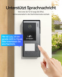 TMEZON 2 Way Audio Intercom System, Monitor with Doorbell, Unlocking with RFID Cards, Monitor or APP, Human Motion Detection, 2-Wire Doorphone