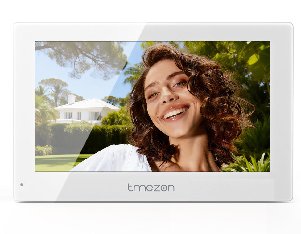 TMEZON WiFi Video Door Intercom System, 7" IP Color Touchscreen with 1080P Doorbell, 2-Wire Doorphone, Two-Way Audio, Human Detection, 3 Unlocking Methods & App Control