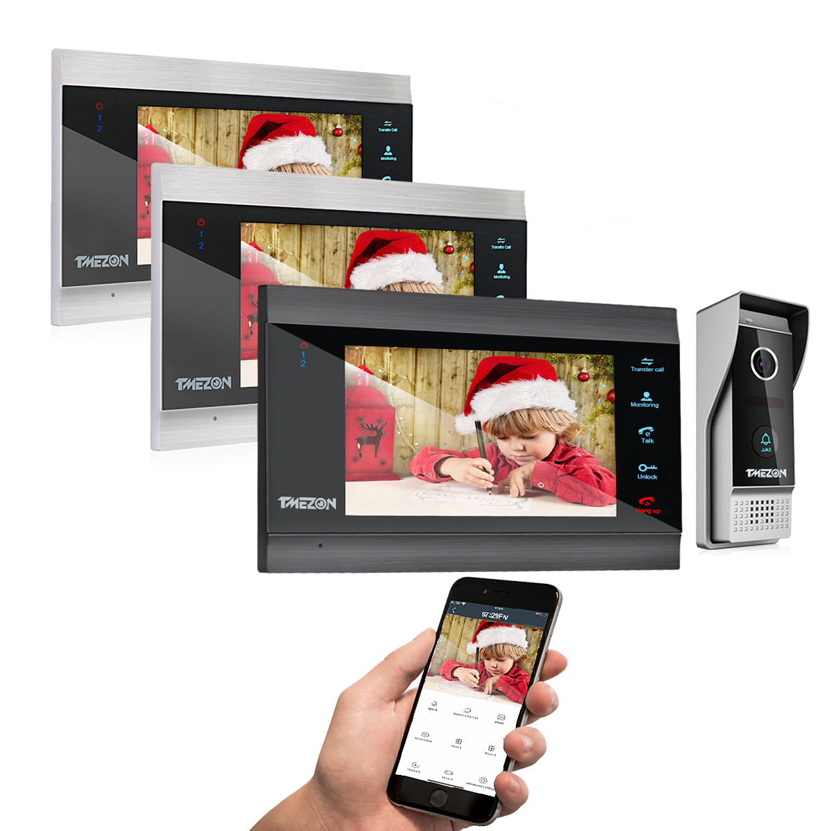 NEW TUYA 1080P】TMEZON Inch Wireless Wifi Smart Video DoorPhone